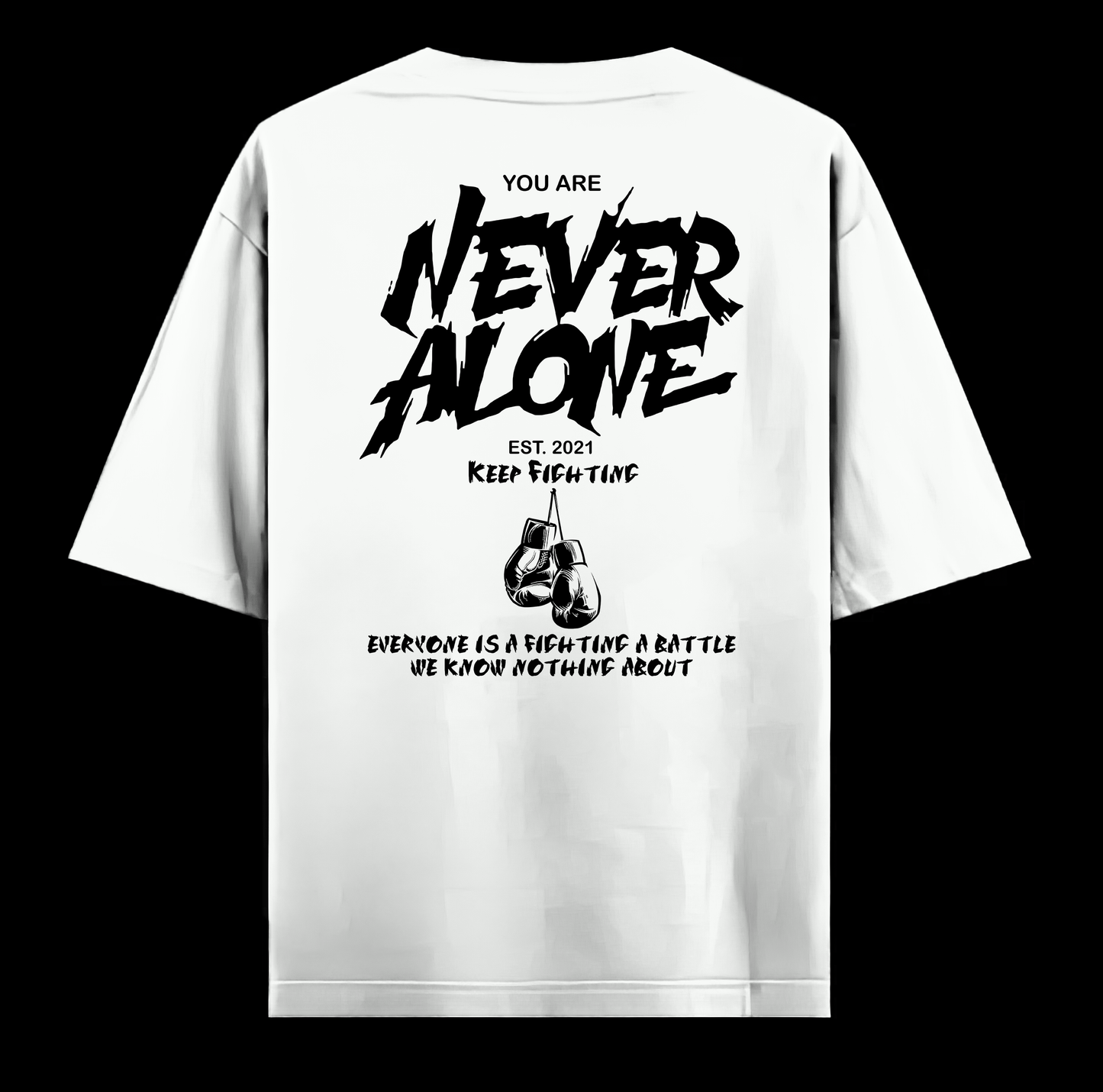 Playera Semi Oversize Never Alone