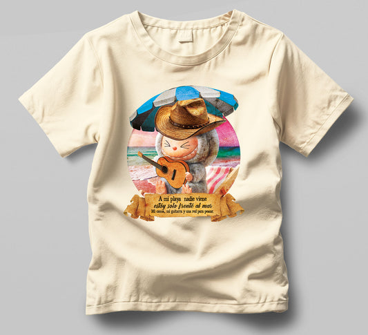 Playera  Labubu Playa Sola