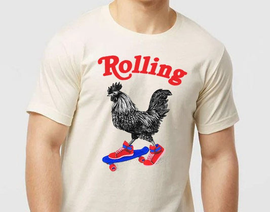 Playera  Rolling Rooster