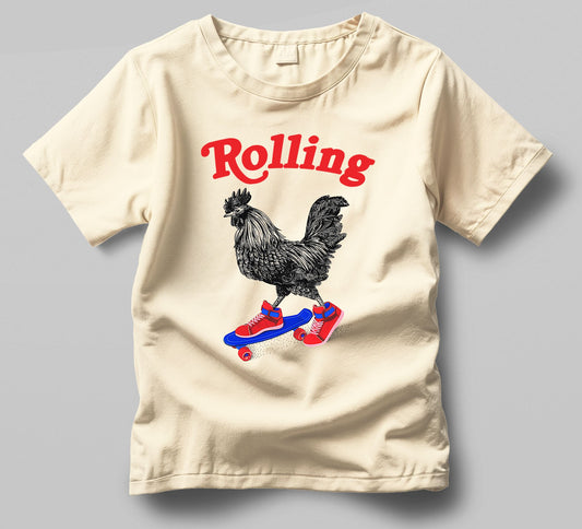 Playera  Rolling Rooster